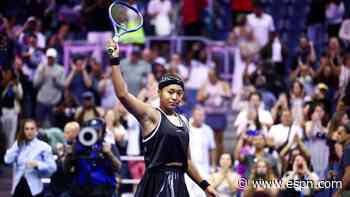 Osaka, with 'tribute' to A.I., advances at US Open