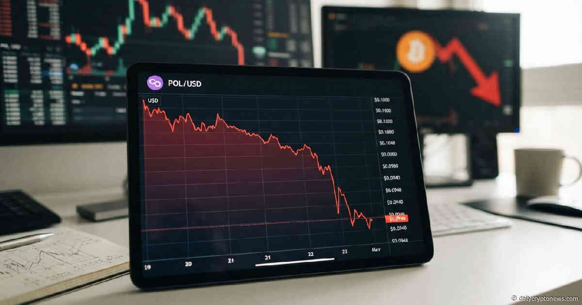 Polygon POL Token Plunges 8.9% as Key Support Breaches $0.10