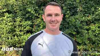Man takes on 100-mile stadium challenge for friend