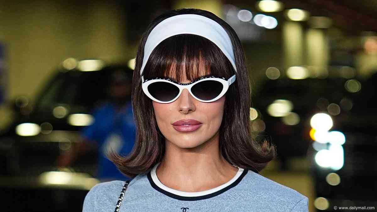 Maura Higgins accessorises with a £6,000 Chanel tennis racket bag as she attends the US Open in first sighting since landing her biggest TV job to date