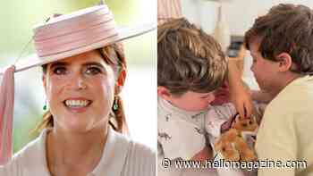 Princess Eugenie captures sweet bond between her doting sons and newborn baby daughter in private family photos