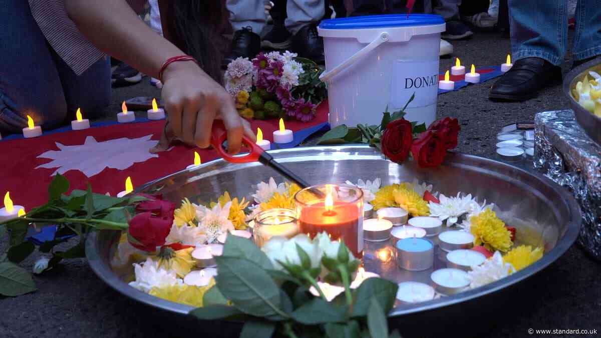 Vigil held at west London temple for victims of ‘traumatic’ Nepal flood