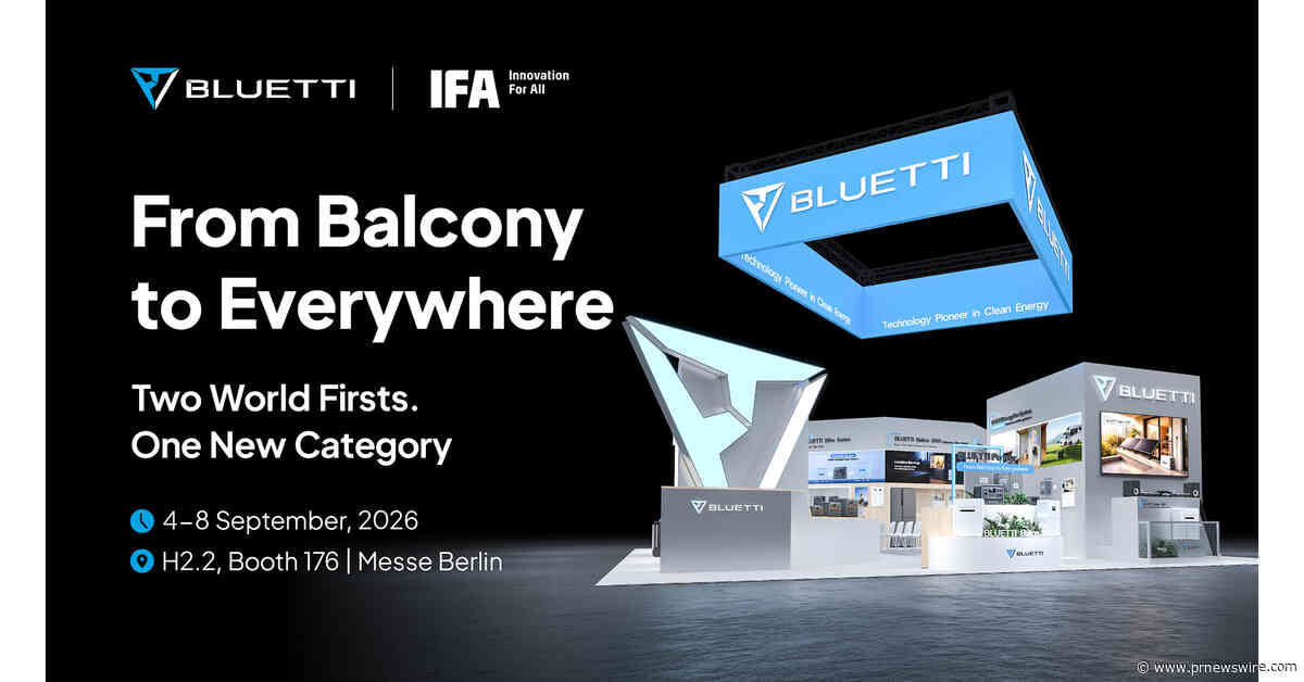 BLUETTI Expands Smarter Energy Solutions from Balcony to Everywhere at IFA 2026