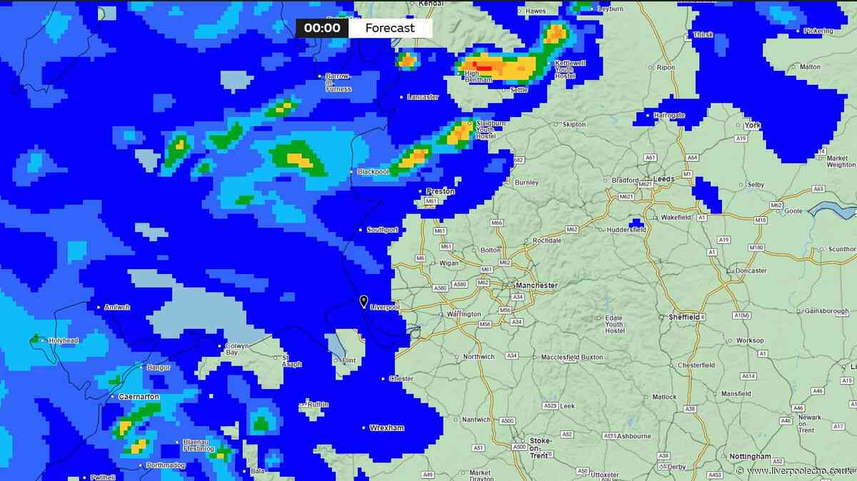 Met Office weather map shows exact time heavy rain will hit Liverpool