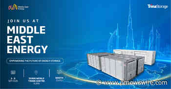 Trina Storage to Launch Next-Generation Elementa + Electra Solution at Middle East Energy 2026