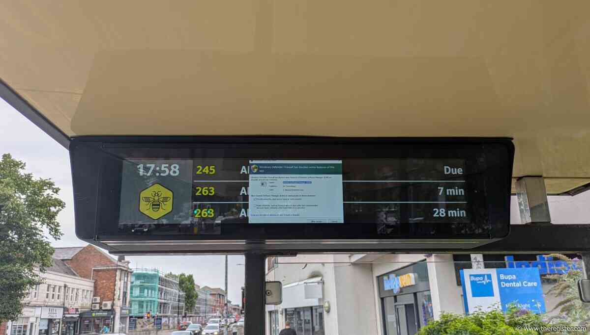Next bus to Altrincham delayed by Windows Defender