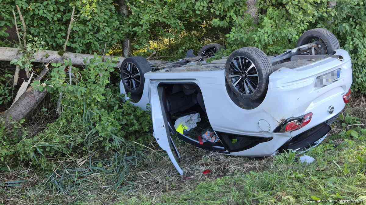 Auto kracht gegen Baum: Fahrerin und ihr Enkel haben Schutzengel