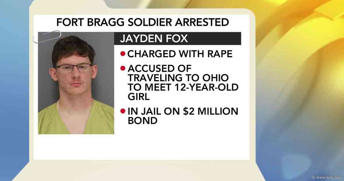 Fort Bragg soldier accused of raping 12-year-old he met online, arrested at Ohio hotel