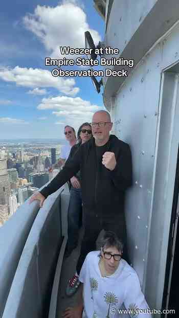 Where did Weezer celebrate their new album?