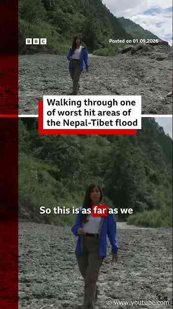 Walking through one of the worst hit areas of the Nepal-Tibet flood. #Nepal #Tibet #BBCNews