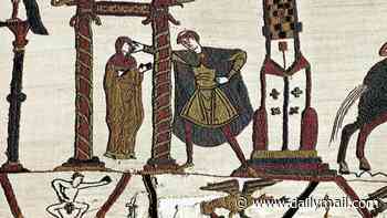 The sex scandal hidden in the Bayeux Tapestry: Scene depicting a naked man and a mysterious woman might have been a subtle nod to an affair, expert claims
