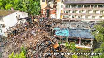 Nach Großbrand in Bad Lauterberg: So zerstört ist das Hotel am Wiesenbeker Teich