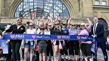Hull Trains colleagues walk operator’s 280-mile route to raise thousands for brain injury charity