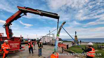 Whitby's famous whale bone arch removed as bronze replica to replace Yorkshire landmark