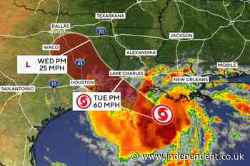 Tropical Storm Edouard mapped: Texas and Louisiana brace for heavy rain and flooding
