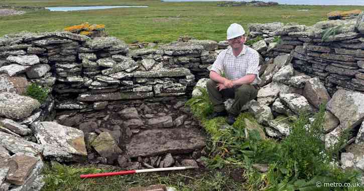 School pupils uncover ‘lost Viking church’ on UK island inhabited by feral cows