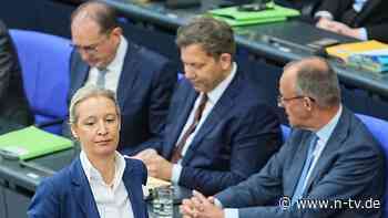 RTL/ntv-Trendbarometer: Die AfD bleibt vorn - aber eine klare Mehrheit ist für die "Brandmauer"