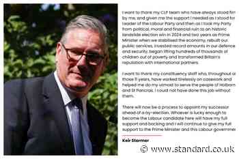 Sir Keir Starmer's Commons resignation statement in full: 'I've had time to reflect'