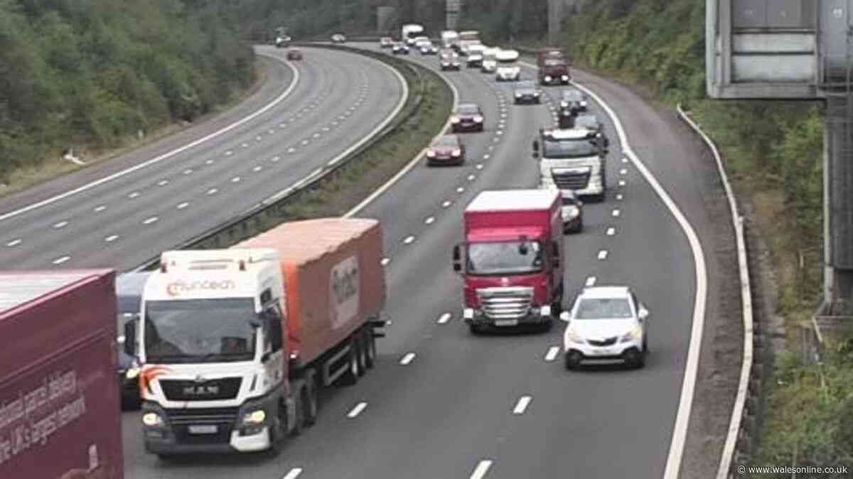 Woman arrested after Neath M4 crash