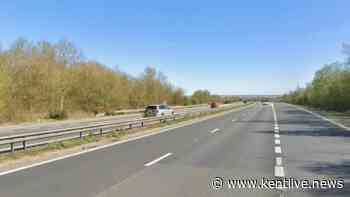 M26 vehicle fire causes delays after carriageway partially closed