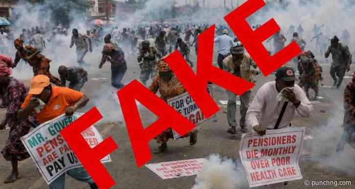 Police deny teargassing Lagos pensioners, say viral image AI-generated