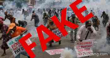 Police deny teargassing Lagos pensioners, say viral image AI-generated