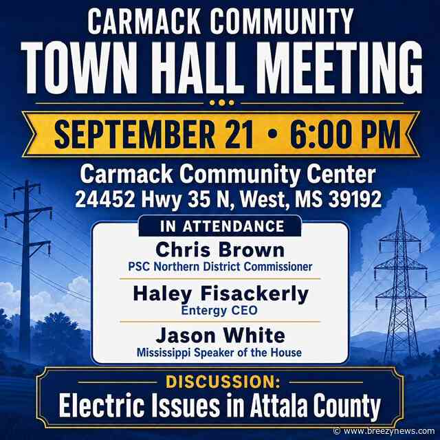Carmack Town Hall to address chronic Attala County power outages