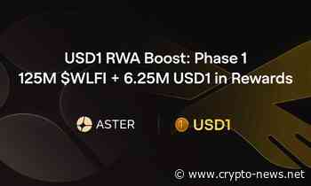 Aster and World Liberty Financial Launch USD1 RWA Boost: Phase 1, Offering 125M $WLFI + 6.25M USD1 in Rewards