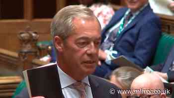Nigel Farage heckled as he returns to Parliament after Clacton by-election