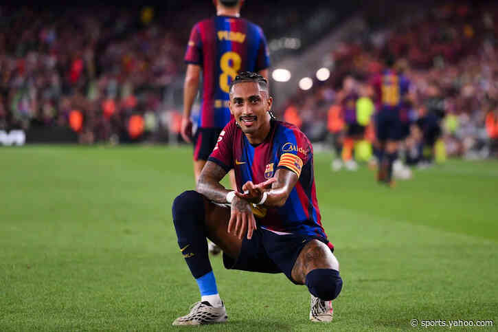Raphinha chasing Barcelona record after explosive start to 2026/27 season
