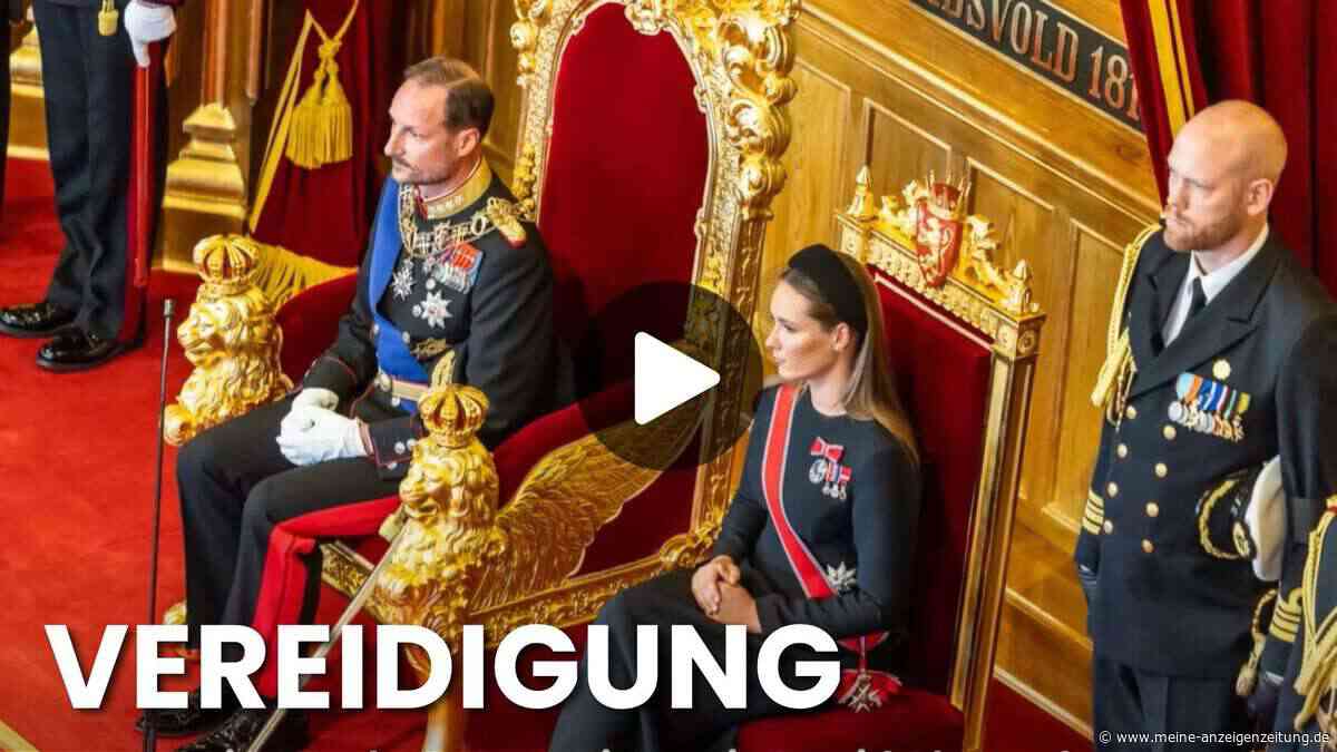 König Haakon: Vereidigung ohne Mette-Marit – Video zeigt bewegende Bilder