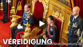 König Haakon: Vereidigung ohne Mette-Marit – Video zeigt bewegende Bilder