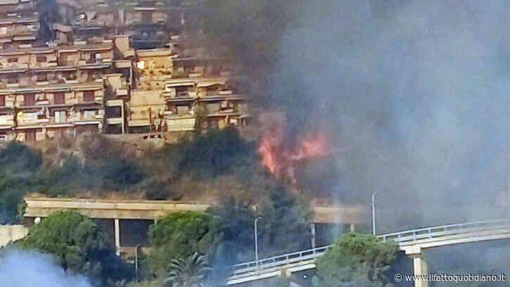 Incendio a Taormina, le fiamme arrivano alle case. Il sindaco: “La situazione è tragica”