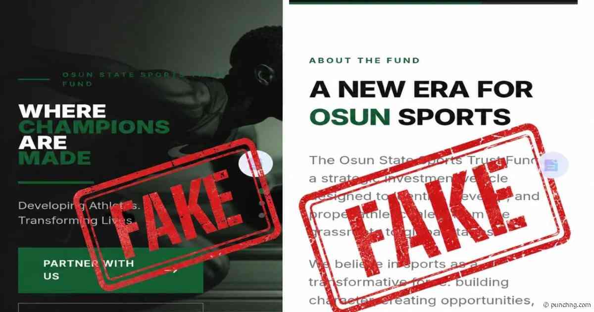 Osun warns against fake sports trust fund website