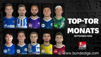 2. Bundesliga: Wer erzielte das Top-Tor im August?