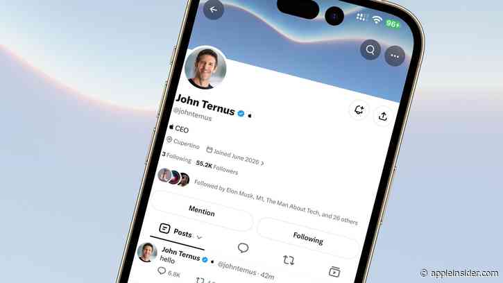 John Ternus says 'hello' in his X account's first post