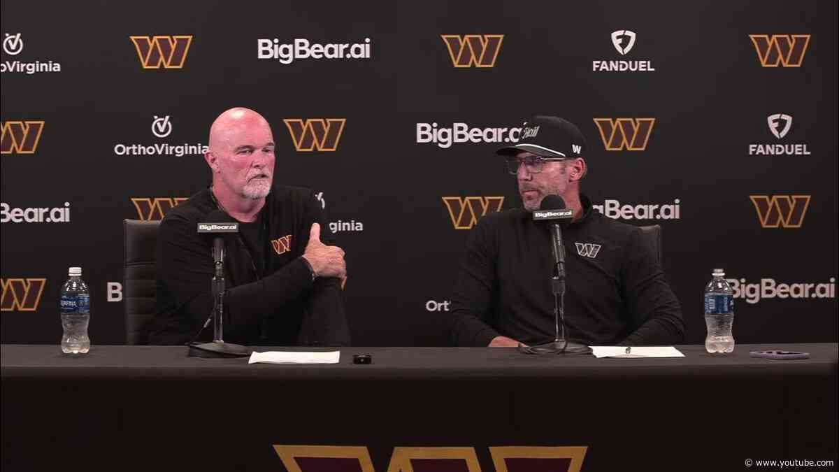 GM Adam Peters And HC Dan Quinn Speak To The Media | Washington Commanders