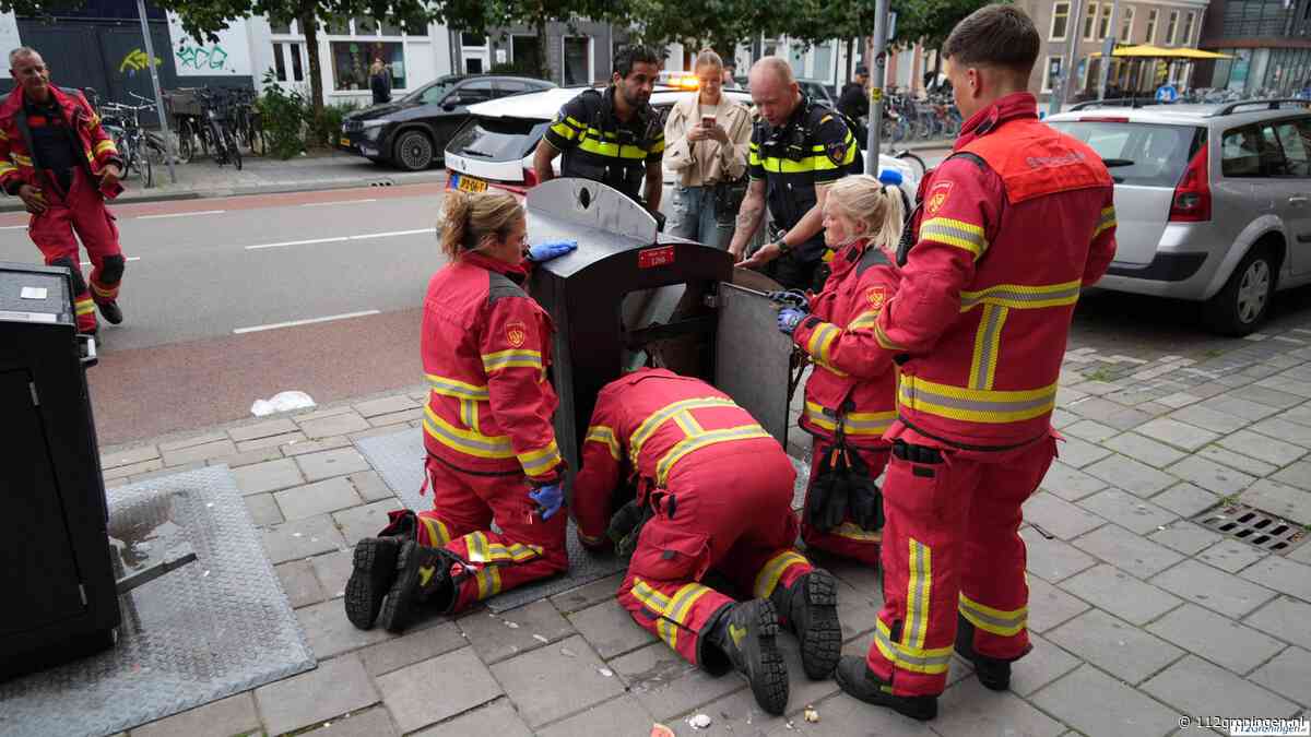 Mogelijk kroop een persoon in ondergrondse container