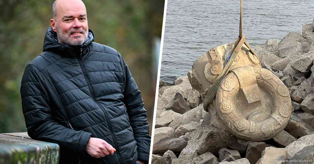 Henk doet bijzondere ontdekking in laagstaande Waal: ‘Hier ligt een stuk tastbare geschiedenis van het bombardement’