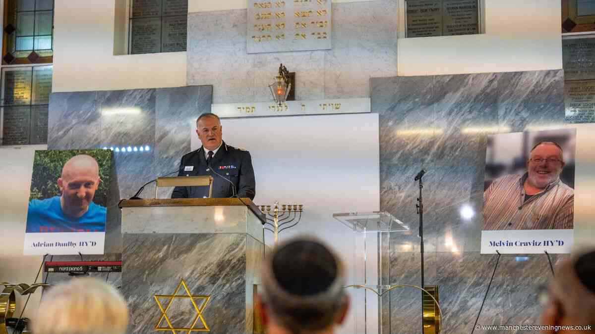 'I understand why Jewish people feel very frightened', GMP chief says at memorial for synagogue terror attack victims