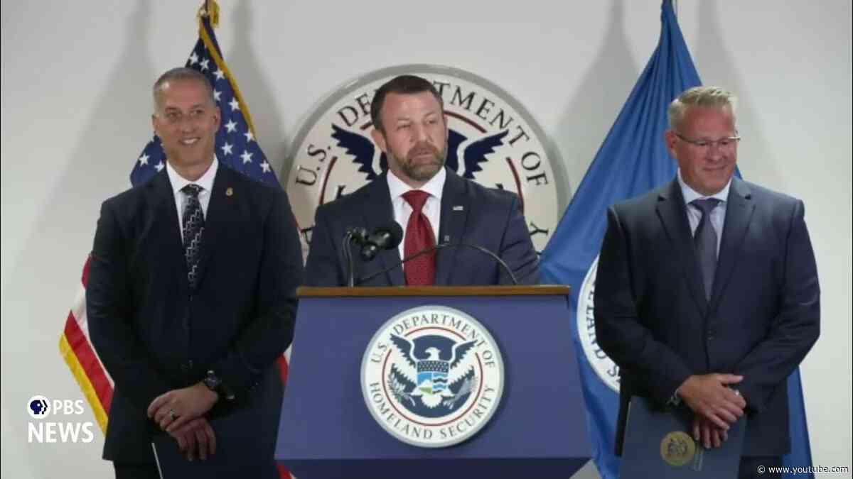 WATCH: DHS Secretary Mullin says thousands arrested in New York immigration operation