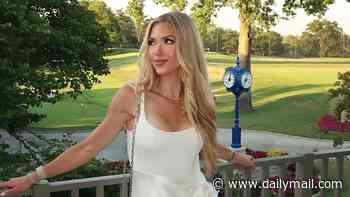 Chiefs heiress Gracie Hunt dazzles in white as she celebrates extravagant engagement party with ex-quarterback's son