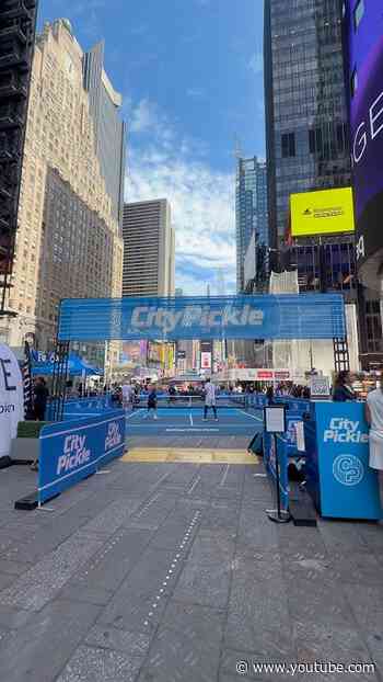 City Pickle Palooza is in Times Square from Aug 26-30th! 🏓 #TimesSquare #NYC #PickleBall #FreeEvent