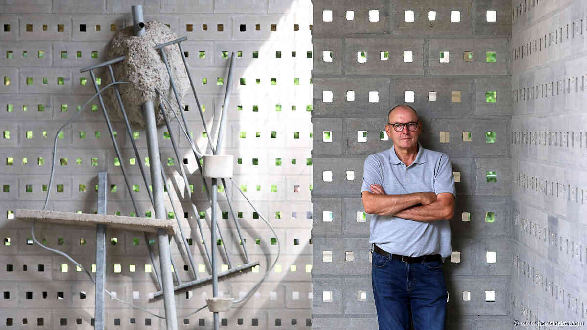 Ruud Kuijer (67) toont stoere sculpturen met ’bouwplaats-esthetiek’ in Rietveldpaviljoen: ’Ik ben al jaren verliefd op dit gebouw’