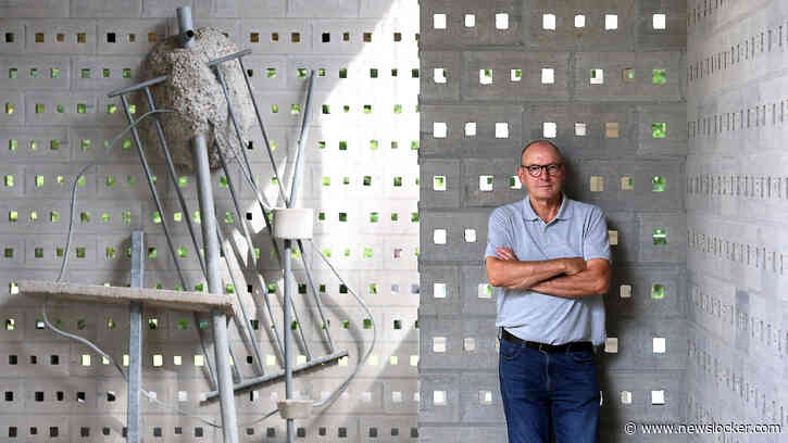 Ruud Kuijer (67) toont stoere sculpturen met ’bouwplaats-esthetiek’ in Rietveldpaviljoen: ’Ik ben al jaren verliefd op dit gebouw’