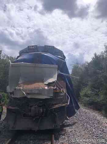 Train, semi-truck collide near La Grange; road closed