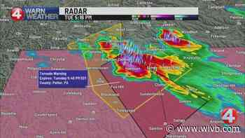 Scattered showers and thunderstorms Tuesday night