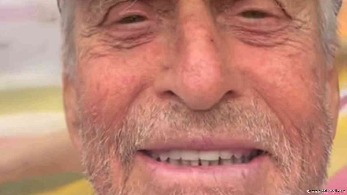 Michael Douglas says he's 'not bad for 82' as he soldiers through 90-minute walk around Central Park