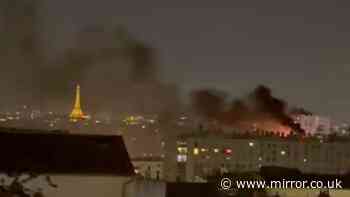 Fire breaks out in Paris with thick smoke after 'multiple explosions' near Couronne