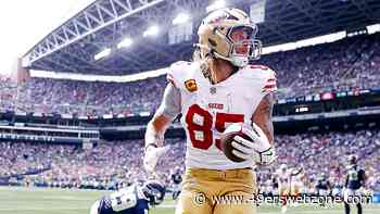 49ers' George Kittle returned to team drills Monday, has 'absolutely crushed' recovery goals